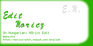 edit moricz business card